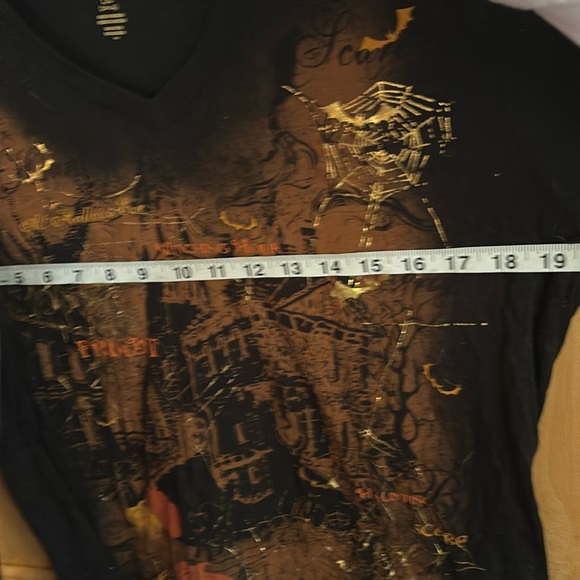 Awesome shirt size LG12–14 black, gold orange awesome design comfy 100% cotton - Picture 10 of 14